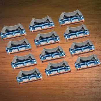 12 шт./лот лезвия для бритья для мужчин лезвия для бритья безопасные лезвия кассета бритва костюм для Gillettee Fusione