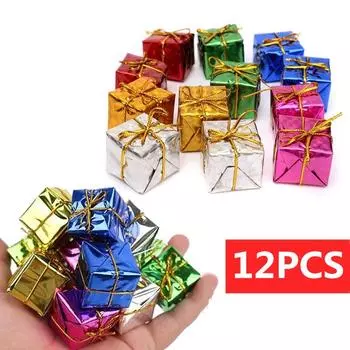 12 шт./лот, подвесные украшения для рождественской елки, подарочная коробка из пенопласта 12PCS