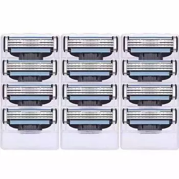 12 шт./лот, высококачественные лезвия для бритвы, совместимые с 3 лезвиями для бритья машины