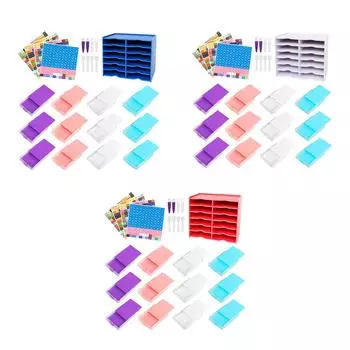 12 шт. лоток для алмазных картин, сортировочная тарелка для хранения, органайзер для хранения, воронкообразный лоток для сверления рядов, художественные поделки, 5D DIY, лоток для хранения алмазов синий