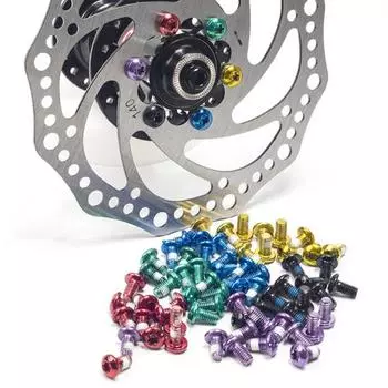 12 шт. M5x9 велосипедный болт дискового тормоза сверхмощный цветной металл T25 горный велосипедный ротор дискового тормоза винт Запчасти для велосипеда сменные аксессуары золотистый