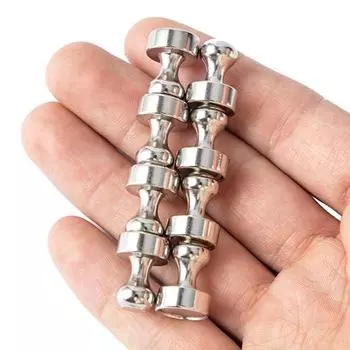 12 шт. магнитные кнопки с сильным всасыванием, многоцелевые мини-металлические магниты на холодильник, канцелярские кнопки для школы серебряный