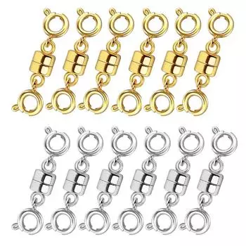 12 шт. Магнитные застежки и застежки для ожерелий, блокирующие застежки-конвертеры для ювелирных изделий