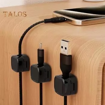 12 шт. магнитные зажимы для кабеля, держатель для шнура, самоклеящийся, без остатков, под столом, держатель для кабеля, держатель для проводов, органайзер 12pcs