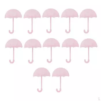 12 шт. Маленькие коробки конфет с узором «зонтик», аксессуары для шоколадных коробок для вечеринок - розовые, 7 см 10 см