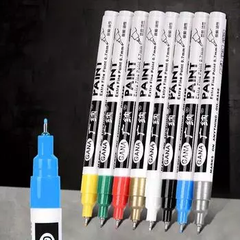 12 шт. маркер-ручка 0,7 мм, сверхтонкий маркер, нетоксичный водостойкий перманентный маркер для карт, плакатов, кружек 12pcs золотой