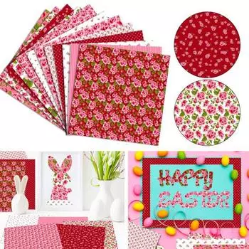 12 шт., материал, бумага, винтажная журнальная бумага, элегантный цветочный узор, бумага для скрапбукинга, принадлежности для рукоделия «сделай сам» H