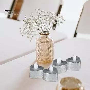 12 шт. мерцающих беспламенных свечей на батарейках светодиодные чайные свечи реалистичные фитили украшение для домашнего стола декор синий