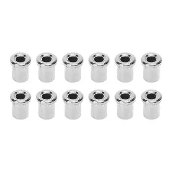 12 шт. Металлические втулки для струн сквозь корпус гитары, запасные, для электрогитары, золото серебряный