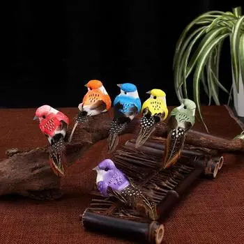 12 шт., милые жемчужные волосы, птица, портативная уникальная имитация пера птицы с когтем, железной проволокой