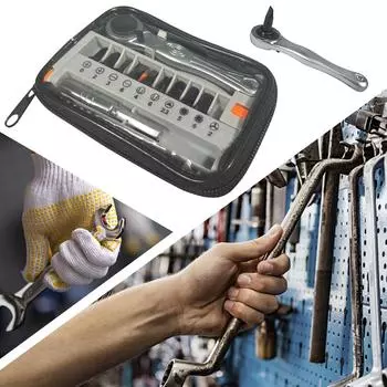 12 шт. Мини-храповой ключ-отвертка, набор бит, прочные регулируемые наборы инструментов