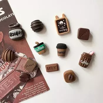 12 шт. Мини-кофейные креативные наклейки на холодильник, доска объявлений, фиксированный магнит, домашний декор