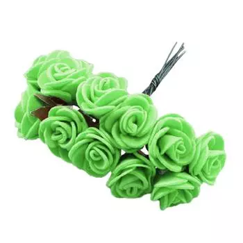12 шт. Мини-пенопластовые розы искусственные цветы домашнее свадебное украшение DIY Декор оранжевый