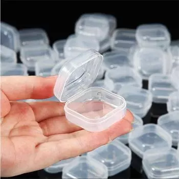12 шт. мини пластиковые контейнеры для хранения коробка портативный держатель для таблеток и лекарств органайзер для хранения ювелирных изделий упаковка для сережек и колец 4pcs
