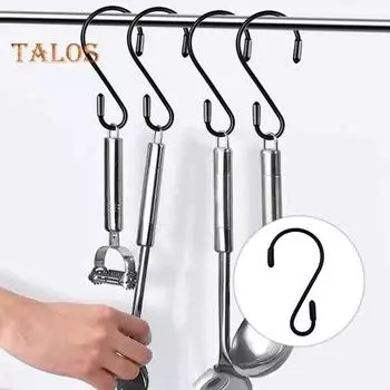 12 шт. многофункциональные крючки S-образные сверхпрочные из нержавеющей стали без деформации, выдерживающие большую нагрузку для кухни, ванной комнаты, вешалки для штор, держатели для цветочных горшков белый