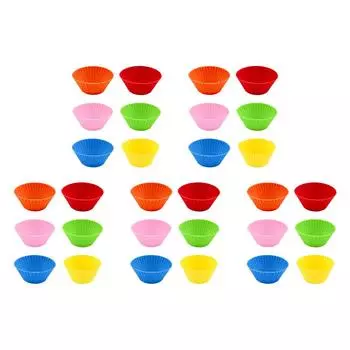 12 шт. многоразовых силиконовых формочек для выпечки кексов и маффинов для вечеринок на Хэллоуин #