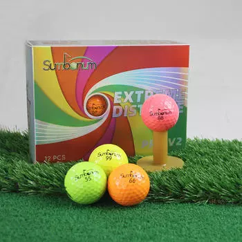 12 шт. Мячи для гольфа на длинные дистанции, стандартные мягкие для детей и взрослых, двухслойные матчи