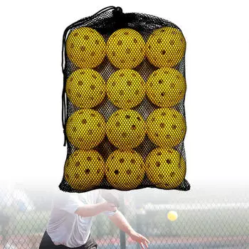 12 шт., мячи для пиклболов, 74 мм, мяч для соревнований для взрослых, прочные аксессуары для тренировок светло-синий