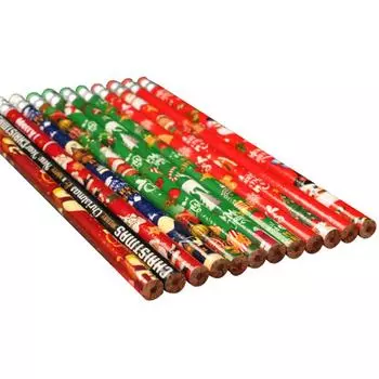 12 шт. мультяшные рождественские Санта-Клаусы Hb карандаши для письма и рисования для детей рождественские тематические вечеринки сувениры год канцелярские принадлежности подарок