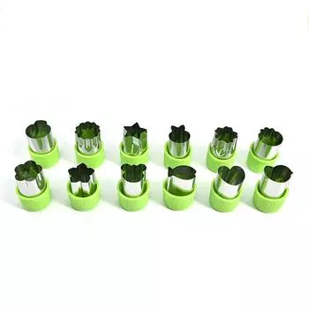 12 шт. набор для нарезки овощей, формочки для цветов и звезд, для печенья, фруктов, детской выпечки, кухонных принадлежностей для удобства WWO