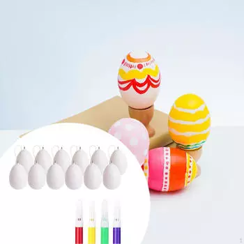 12 шт. набор для самостоятельного изготовления пасхальных яиц, подарки, декоративные наполнители для корзин белого цвета 6cm