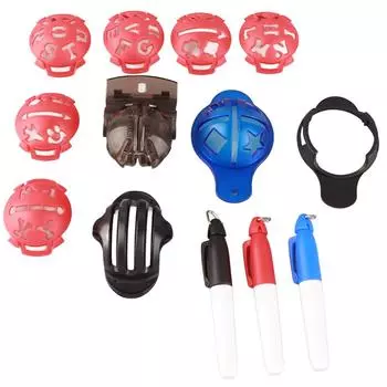 12 шт. Набор для выравнивания маркеров для мячей для гольфа, 6 шаблонов для лайнеров для мячей, 3 маркера для мячей