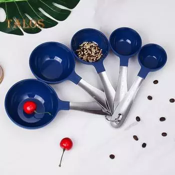 12 шт. набор мерных ложек из нержавеющей стали, удобное хранение, мерные ложки для быстрой очистки для приготовления пищи и выпечки синий