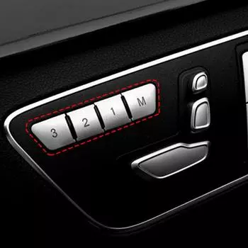 12 шт. наклейка на дверные сиденья автомобиля с функцией памяти и кнопкой регулировки для Mercedes Benz CLA GLA GLK GLE CLS GL ML ABE серебряный