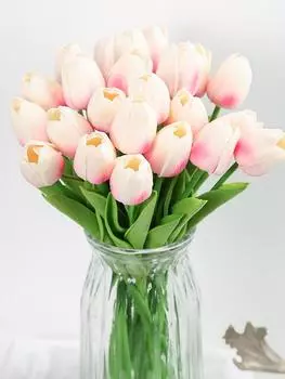 12 шт. настоящие на ощупь искусственные тюльпаны, искусственные тюльпаны, цветы для украшения, искусственные тюльпаны, цветочные композиции, искусственные тюльпаны, декор для стола, домашний декор оранжевый