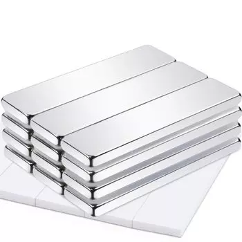 12 шт. неодимовых магнитов, суперсильный неодимовый магнит 40x10x3 мм, прямоугольный с двумя сторонами, идеально подходит для самостоятельной установки на доску, школьные научные курсы, кухню, дом