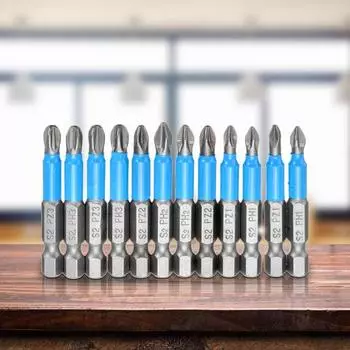 12 шт., нескользящая электрическая отвертка с шестигранной ручкой, 50 мм, сильный магнитный инструмент 12 Pcs