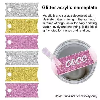 12 шт. незаконченных именных бирок для крышки стакана Stanley 40 унций из акрила A