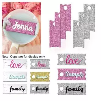 12 шт. незаконченных именных бирок для крышки стакана Stanley 40 унций из акрила A