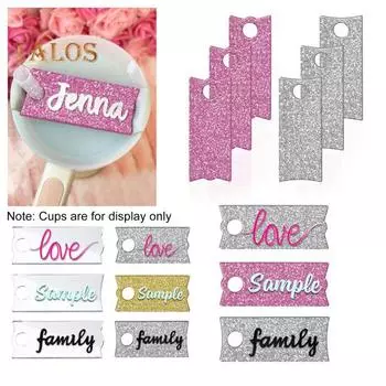 12 шт. незаконченных именных бирок для стакана Stanley, 40 унций, акриловая крышка для стакана, блестящая бирка, украшение своими руками для любителей стаканов Stanley A