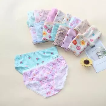 12 шт. нижнее белье для девочек трусики трусы детские трусы 1-12 лет 3-4 разноцветный