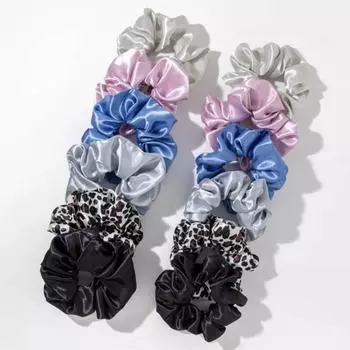 12 шт. новая атласная ткань, петля для волос, набор колец для волос, однотонная тканевая петля, веревка для волос