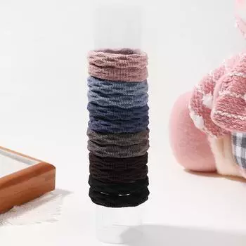 12 шт. Новая Мода Бутик Простые Утолщенные Резинки для Хвоста Эластичные Резинки для Волос Женские Девичьи Аксессуары для Волос Головные Уборы