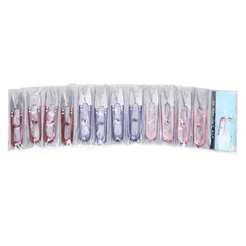 12 шт. ножниц для ниток с пружинным механизмом, мини-размер, портативный, прочный, простой в эксплуатации резак для ниток для самостоятельного изготовления