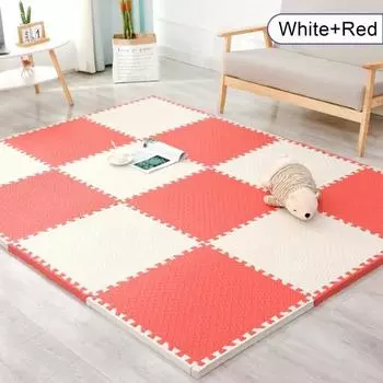 12 шт. очень толстый коврик для йоги высокой плотности, пена EVA, блокирующая напольная плитка для дома, тренажерного зала, фитнеса, коврик для упражнений, подушка, оборудование для тренировок оранжевый