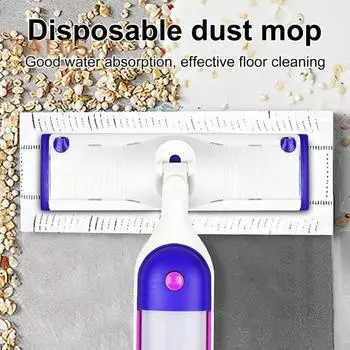 12 шт. одноразовых сменных насадок для мытья полов, сменные насадки для влажной или сухой уборки, насадки для швабры Power Mop для Swiffer PowerMop фиолетовый/белый