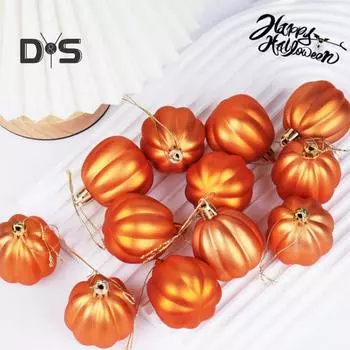 12 шт. осенние мини-шарики из тыквы, подвесные украшения из тыквы на День благодарения, украшение на рождественскую елку на Хэллоуин, декор для дома и вечеринки в фермерском доме B