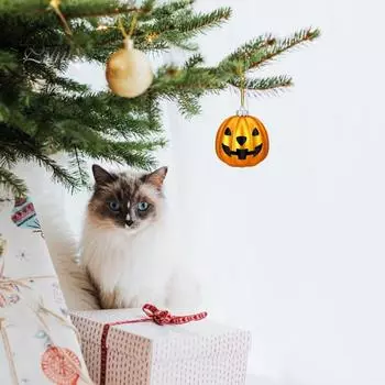 12 шт. осенние мини-шарики из тыквы, подвесные украшения из тыквы на День благодарения, украшение на рождественскую елку на Хэллоуин, декор для дома и вечеринки в фермерском доме B