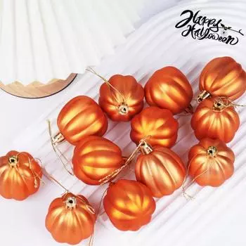12 шт. осенние мини-шарики из тыквы, подвесные украшения из тыквы на День благодарения, украшение на рождественскую елку на Хэллоуин, декор для дома и вечеринки в фермерском доме B
