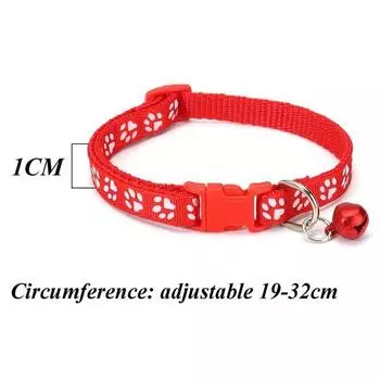 12 шт. ошейников для собак, пряжка для кошек, щенков, нейлоновый ошейник с колокольчиком, 6 цветов