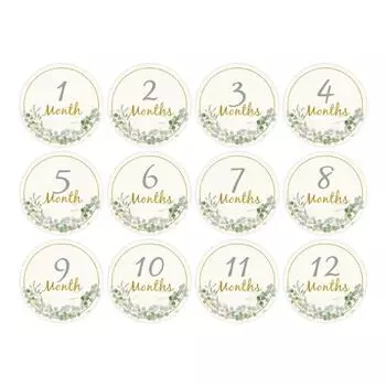 12 шт. открытки на день рождения для фотосъемки ребенка 1-12 месяцев открытка на веху в жизни ребенка реквизит для детской фотосъемки украшение на день рождения подарок