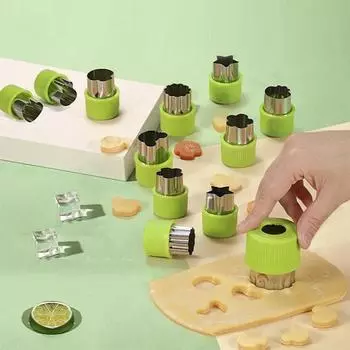 12 шт., овощерезка, цветок, животное, мультяшная форма, форма для резки фруктов, торта, печенья, кухонные принадлежности, детская еда, инструменты для выпечки