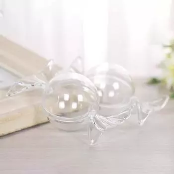 12 шт./пакет, очаровательная съемная коробка для конфет, акриловая симпатичная шоколадная коробка в форме конфет для дома прозрачный