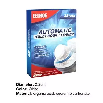 12 шт./пакет, твердый очиститель, шипучий спрей, концентрат для домашнего очистителя для туалета, очиститель для кухни, чистящие таблетки для чистки стекла белый