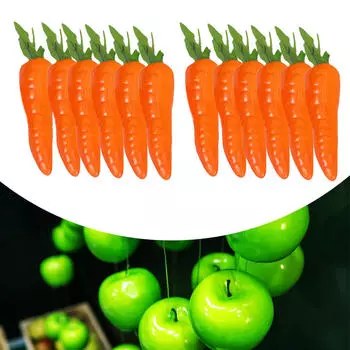 12 шт. пасхальные искусственные морковки имитация реквизит для фотографий еда модели украшения для