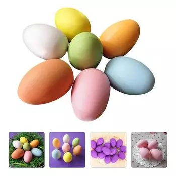 12 шт. пасхальные яйца DIY принадлежности подвеска пластиковая курица украшение ручная роспись имитация 6.00X4.00X4.00CM